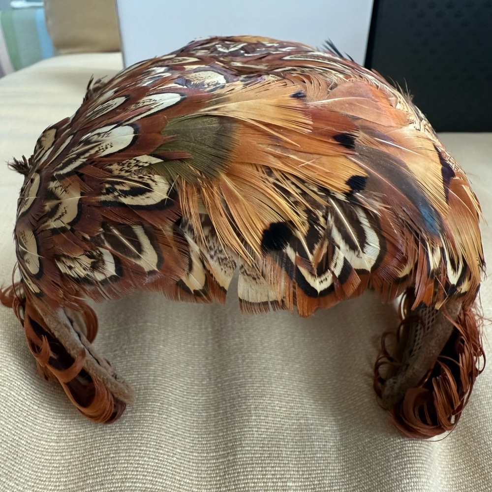 Feathered Headband with Earthy Tones